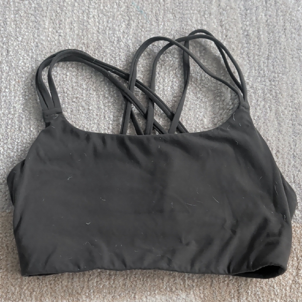 Athleta Full Focus Sports Bra GUC Size S Grey/Gray